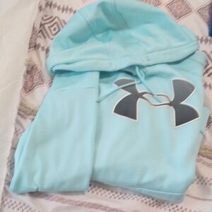 Under Armour Light Blue Hoodie with Black Logo